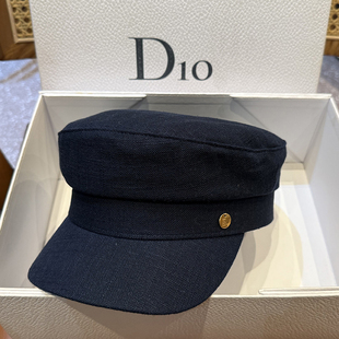 棉麻画家报童帽休闲简约透气鸭舌帽平顶百搭贝雷帽子女显脸小八角