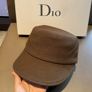 日系时尚 简约马术帽平顶休闲鸭舌帽纯色百搭帽子女折叠骑士帽画家