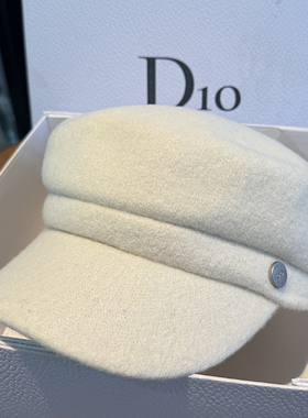 秋冬羊毛呢鸭舌帽百搭简约马术帽显脸小画家帽子女报童英伦骑士帽