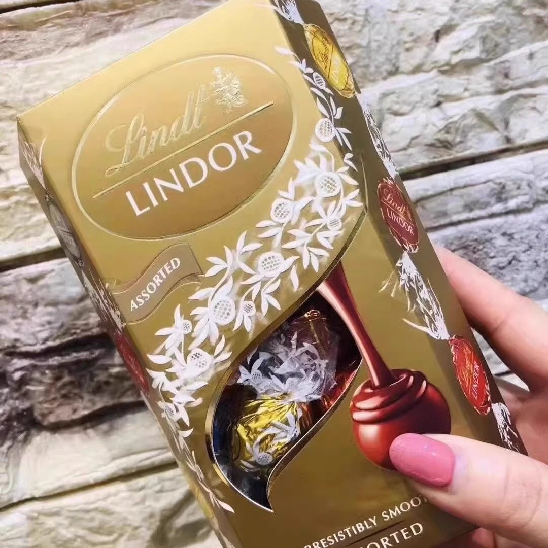 进口Lindt瑞士莲70%黑巧克力软心球盒装喜糖节日礼物散装休闲零食