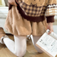 子女2026新款 居家短裤 高腰灯笼裤 森女部落甜美百搭纯色加绒裤 冬季
