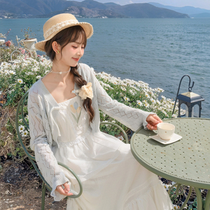 森女部落原创纯棉款夏季背心吊带郁金香花朵刺绣2024年初春新款仙