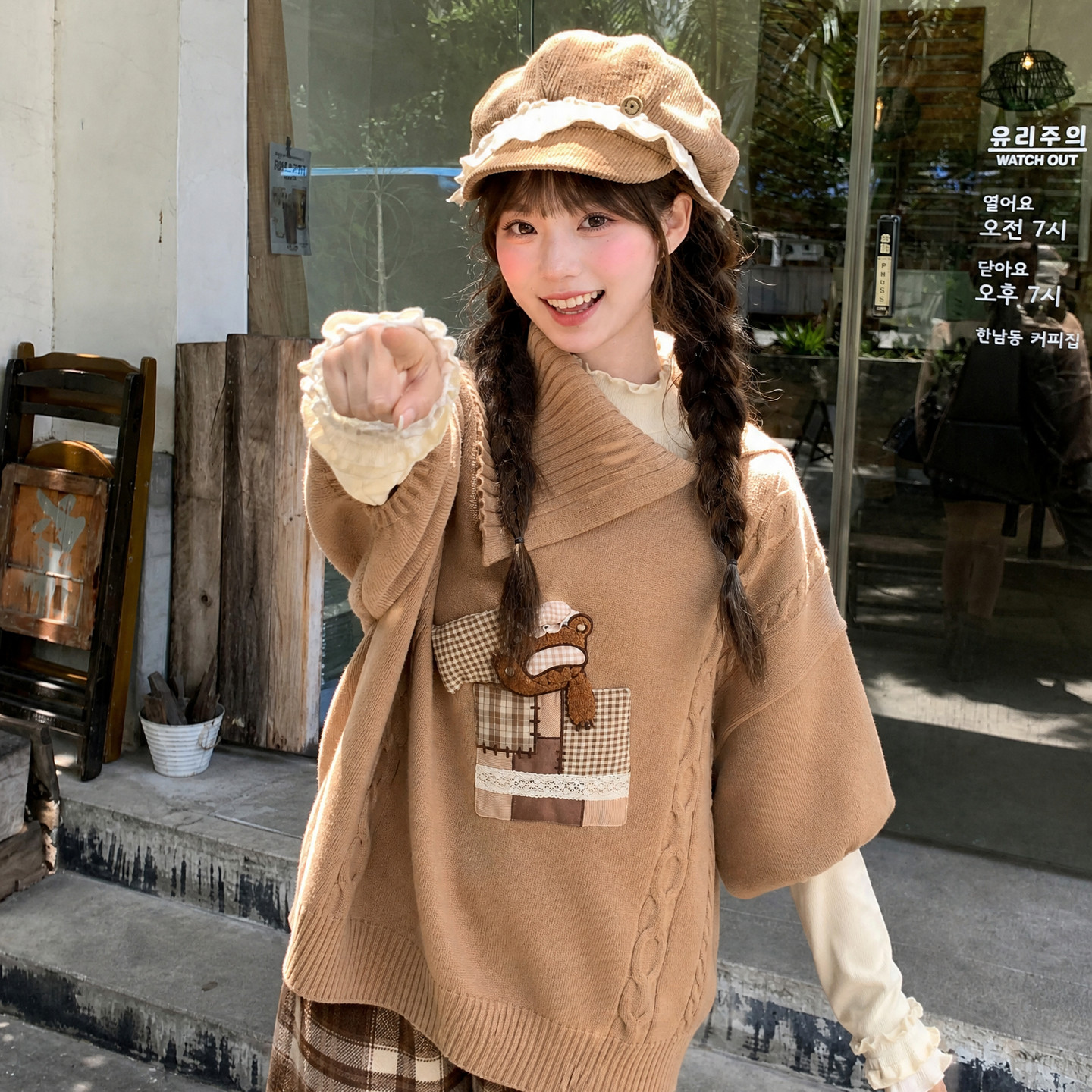 森女部落早秋短袖毛衣女宽松慵懒风休闲针织衫2026年新款叠穿上衣
