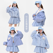 森女部落甜酷可爱猫咪双面穿设计感外套长袖 宽松上衣女2026新款 秋