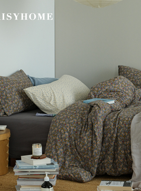 DAISYHOME中古原野复古碎花针织棉全棉母婴裸睡学生三件套四件套