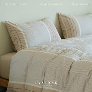 全棉色织大提花水洗棉四季 DAISYHOME小众轻奢款 肌理感四件套床品