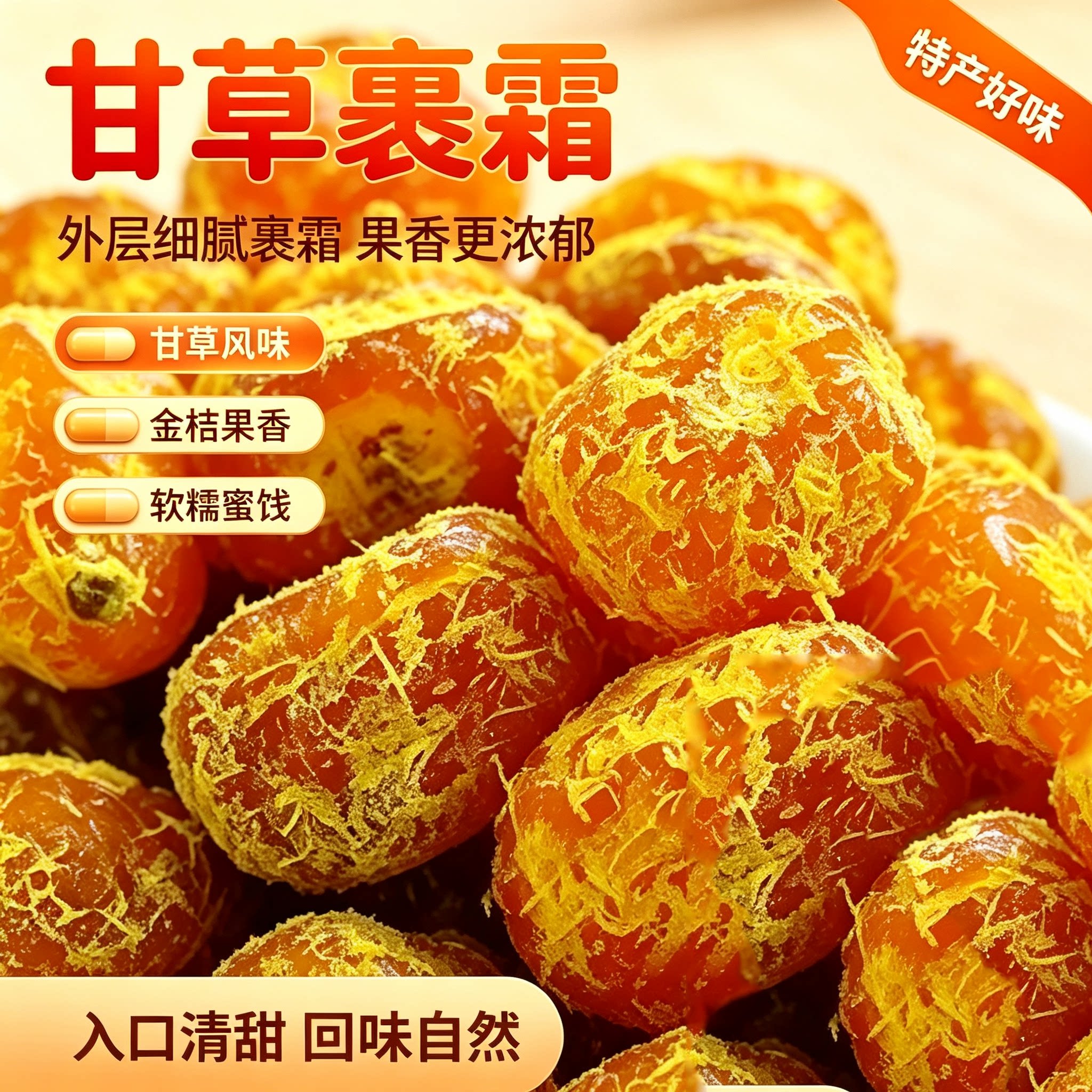 广西融安甘草金桔金园食品桂桔柳州清凉金桔干融安雪桔橘蜜饯果脯