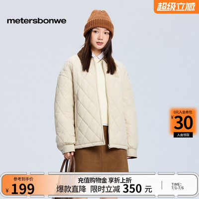 美特斯邦威衬衫式舒适保暖棉服