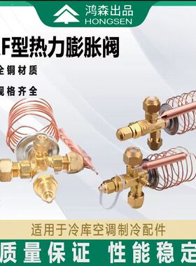 鸿森全系列新款热力膨胀阀焊接螺口内外平衡R22/R410A/R404A
