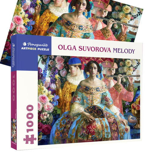 美国Pomegranate进口拼图1000片 俄罗斯艺术家油画 复古《旋律》 - 封面