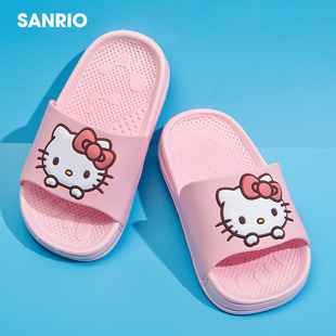 软底防滑洗澡凉拖鞋 凯蒂猫儿童拖鞋 女童幼儿园小童宝宝室内家居鞋