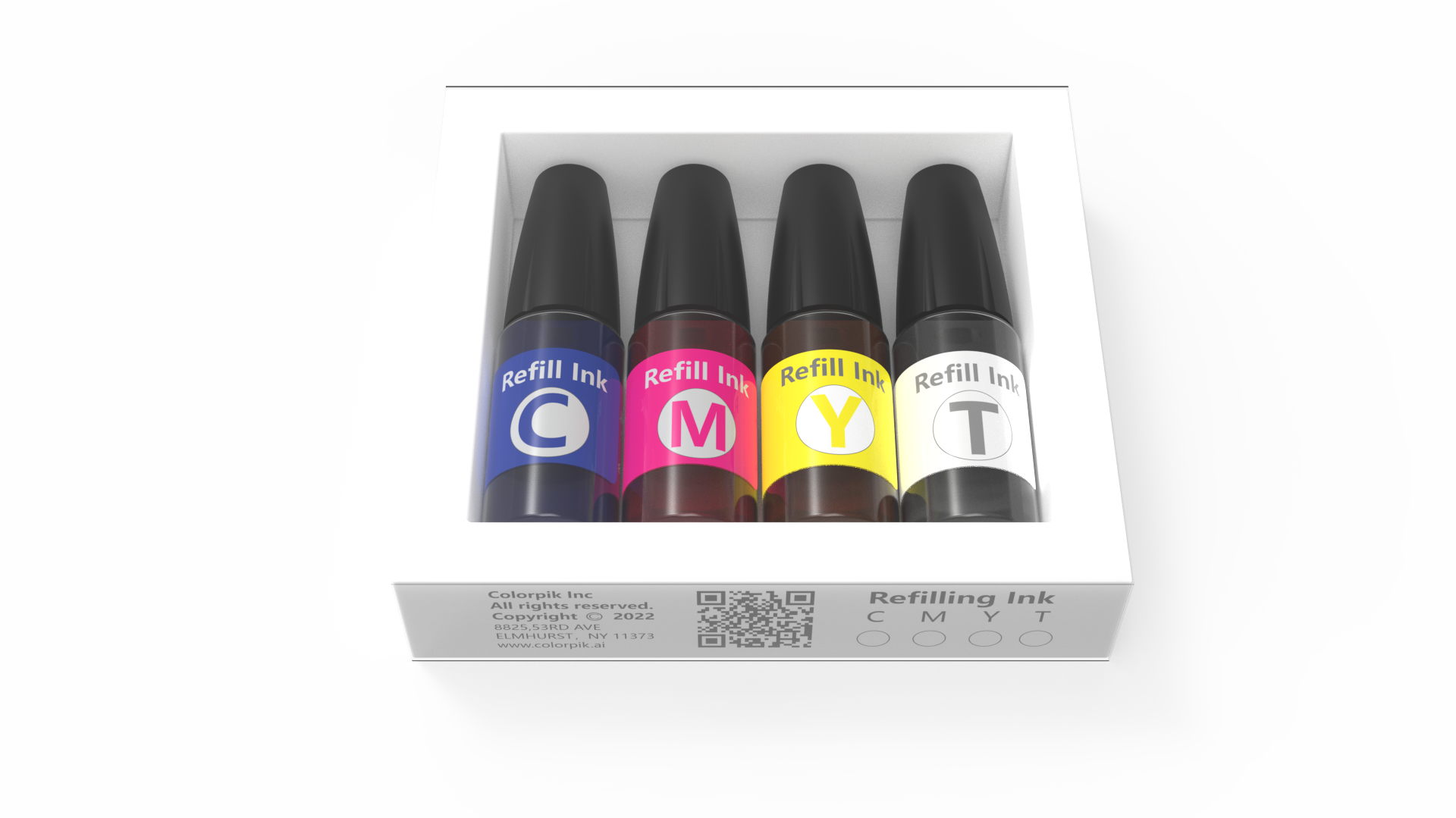 Colorpik Pen 补充墨水，12ml 每瓶，共四种颜色