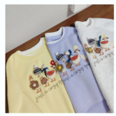 女童26春季 170 立体卡通公仔卫衣撞色假两件卫衣 120 萌到心窝里