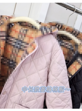 老粉推荐！英伦风中长款棉服大口袋外套120-170 秋冬绗棉连帽风衣