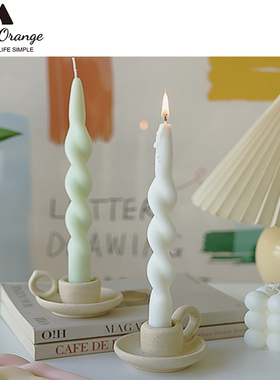 海岛波嬉风陶瓷咖啡杯造型烛台