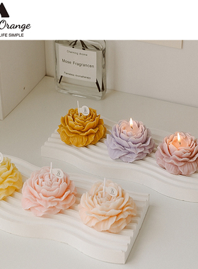 母亲节牡丹花伴手礼蜡烛香薰氛围感手工生日礼物婚礼定制candle