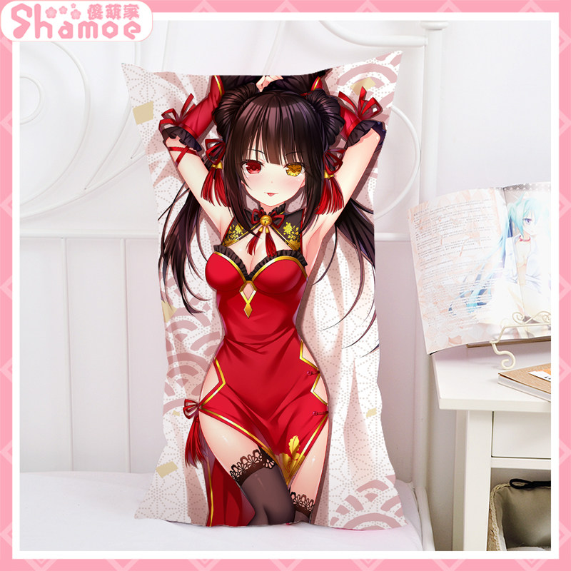 约会大作战时崎狂三周边 旗袍狂三抱枕 动漫定制长条枕头靠垫坐垫