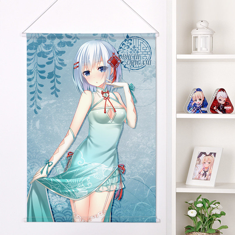 约会大作战旗袍狂三琴里十香四糸乃折纸动漫定制挂画卷轴海报周边