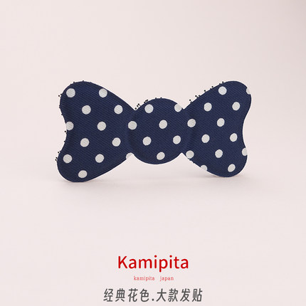 Kamipita明星同款波点豹纹格子蝴蝶结刘海贴发饰贴魔术贴成人头饰