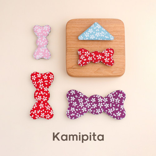 Kamipita进口网红成人头饰棉质樱花吹雪大号小号蝴蝶结发贴刘海贴