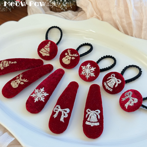 小小一只很精致的圣诞季配饰发夹