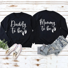 Daddy Mommy To Be准爸爸妈妈纯棉宽松卫衣情侣圆领卫衣男女服装