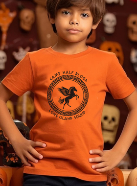 camp half blood kids t shirt Percy Jackson小孩表演T恤短袖棉