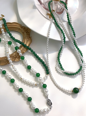 玛瑙玉髓女款手工串珠项链