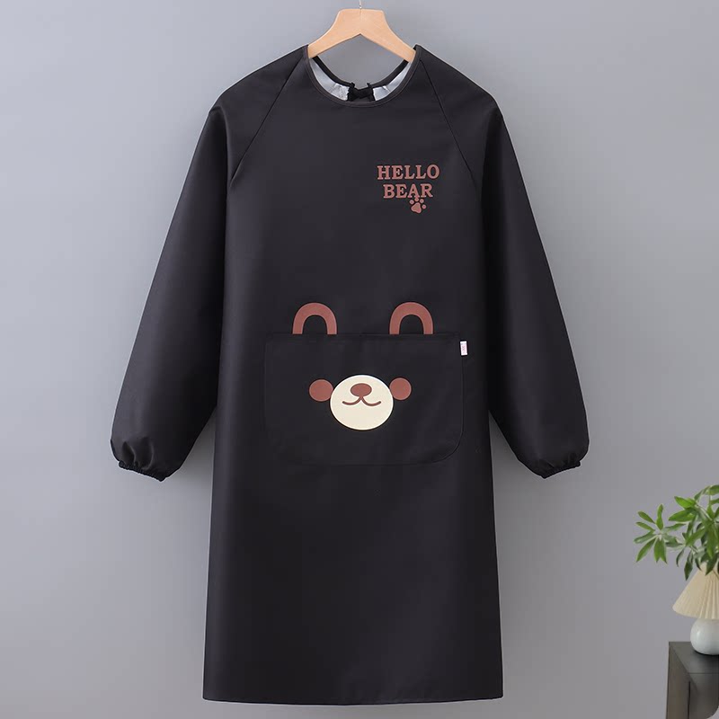 防水罩衣大人家务女厨房做饭家用防水防油围裙耐脏套装工作服