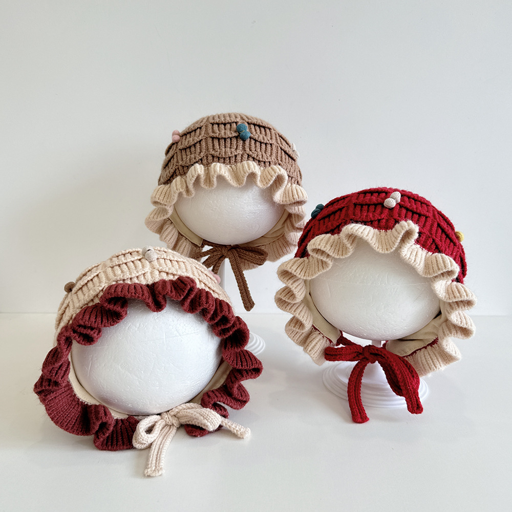 波纹小蝴蝶结宝宝帽子秋冬外出婴儿洋气毛线帽小月龄保暖针织帽子,服饰配件/皮带/帽子/围巾,帽子,淘宝优惠券,粉丝福利购,淘宝优惠卷