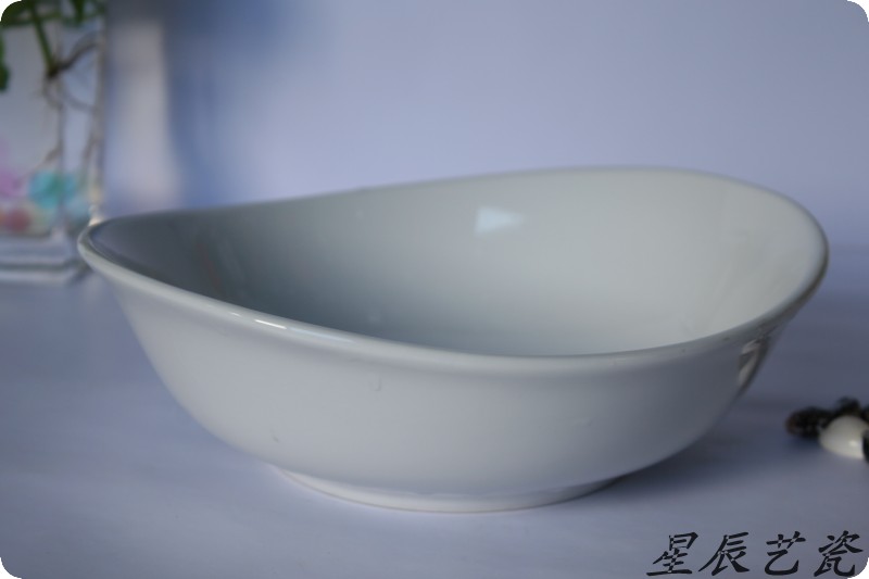 【多省满15元包邮】 陶瓷花盆白色出口高温肉肉椭圆形大盆 批发