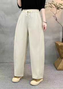 弯刀裤 休闲舒适百搭直筒阔腿裤 新款 春秋季