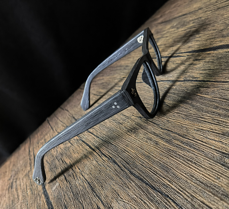 专柜正品日本佐川藤井复古时尚手工仿木板材近视眼镜框架男女7075