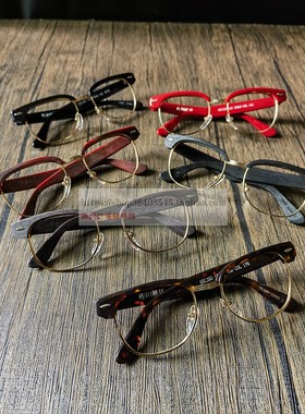 [正品]佐川藤井70848正品板材复古半框近视眼镜男潮可配镜片眼镜