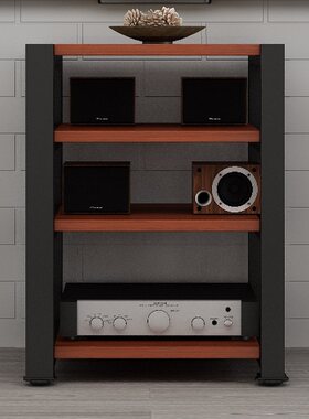 功放机柜音响器材架实木ktv