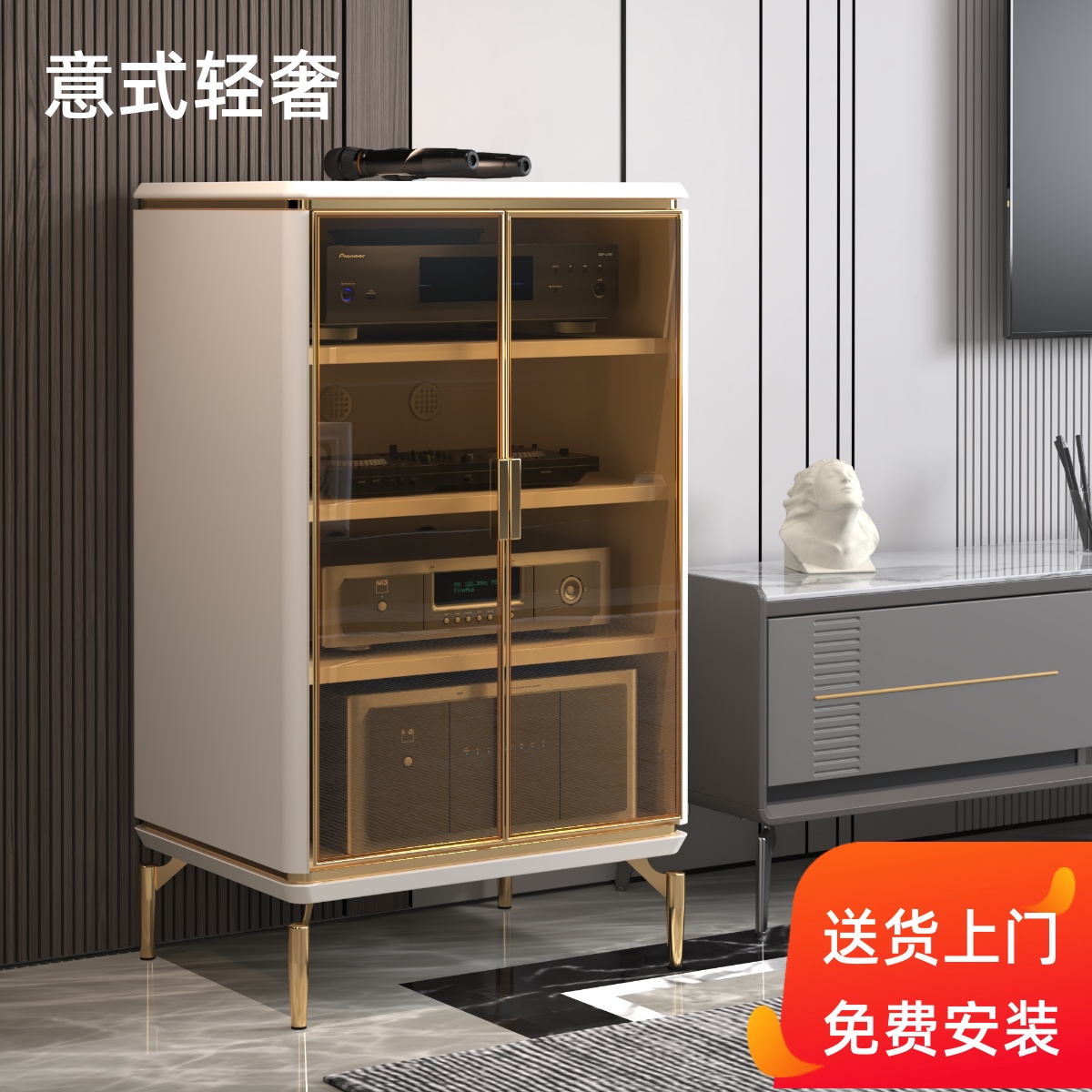专业音响柜KTV点歌柜点歌台功放架功放柜音响架设备柜影音柜机柜