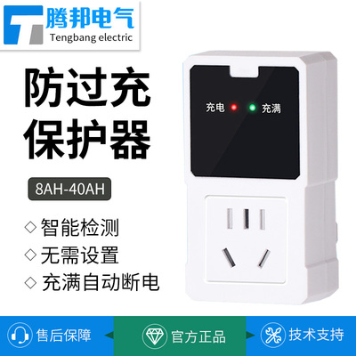 电动车电瓶车充电保护器自动断电停电防过充智能节电保护五孔10A