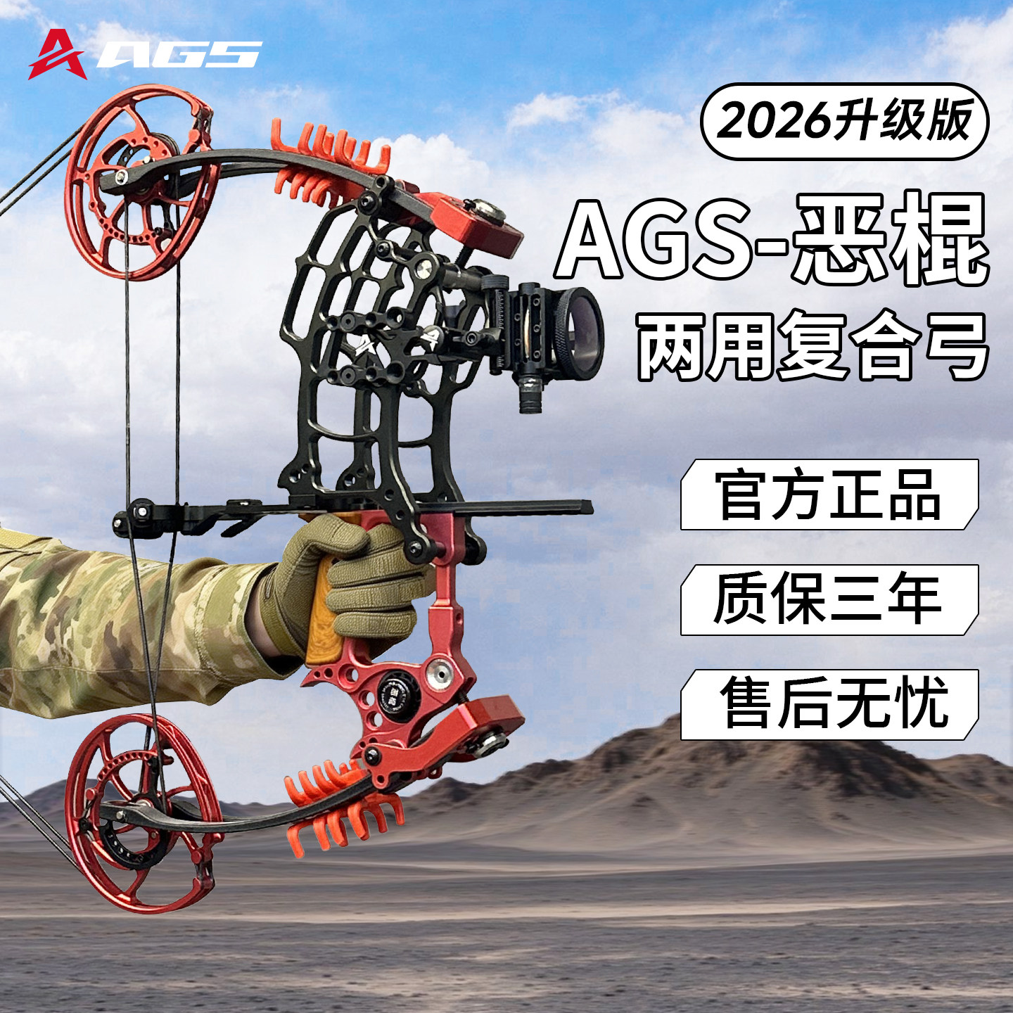 AGS恶棍复合弓专业射击射箭打钢珠高精度大威力竞技新手入门两用