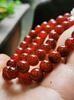 ｛之微集｝清货。爆花红玛瑙月光石8M颈链