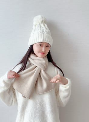 康赛妮针织中厚围巾100%baby绒