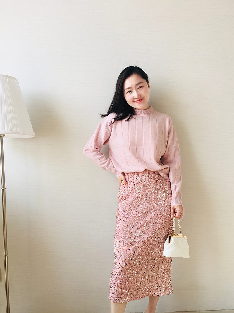 保暖羊绒衫长袖圆领康赛妮纯羊绒