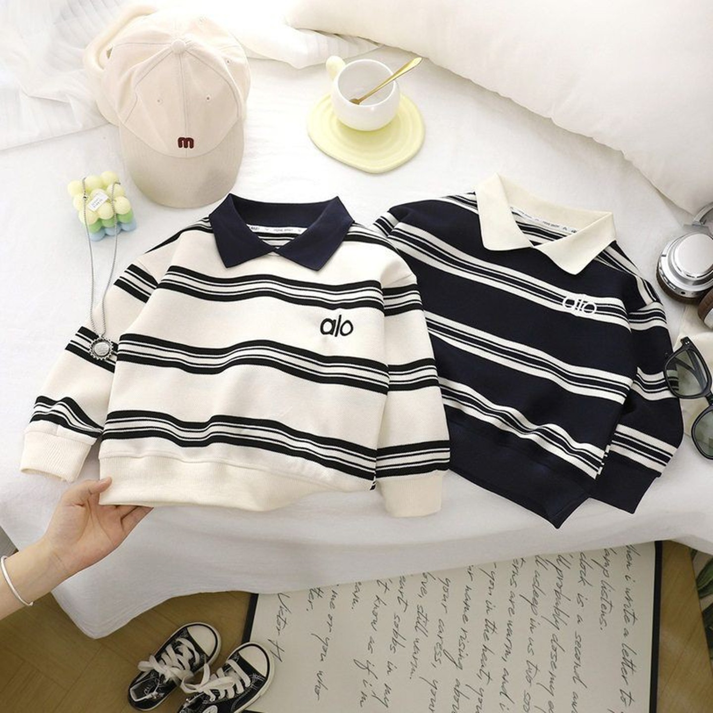 新款男童2025秋季条纹休闲韩版洋气潮流上衣长袖polo衫翻领童装,童装/婴儿装/亲子装,儿童POLO衫,淘宝优惠券,粉丝福利购,淘宝优惠卷