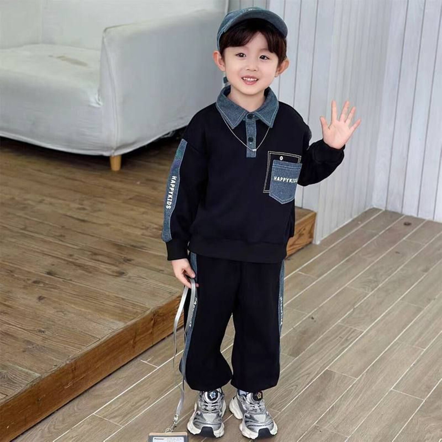 男童卫衣套装2025秋季新款时尚洋气春秋装宝宝潮酷拼接牛仔两件套,童装/婴儿装/亲子装,套装,淘宝优惠券,粉丝福利购,淘宝优惠卷