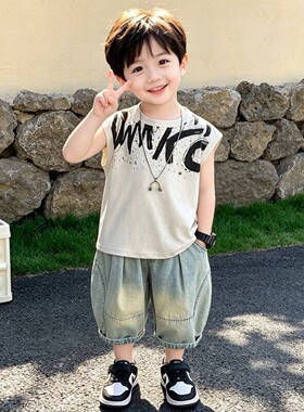 儿童薄款背心套装2026新款男童