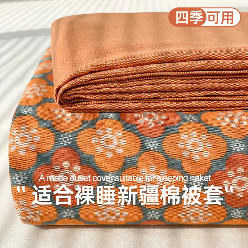 60支A类母婴全棉加厚磨毛新疆长绒棉四件套床笠纯棉床品被套被罩