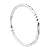 S990足银饰品纯手工打造素圈手环闭口实心手镯子送女友情人节礼物