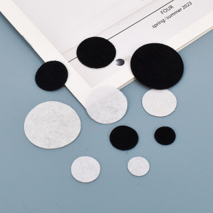 不织布圆片 DIY头饰发夹发箍配件 韩国手工蝴蝶结材料 发绳垫片