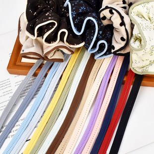 1厘米色丁布嵌条涤棉子母带出芽条手工diy大肠圈饰品材料缝纫辅料