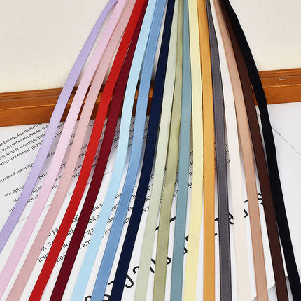 7MM宽韩国进口涤棉缎带哑光棉质纯色丝带手工diy蝴蝶结发饰材料