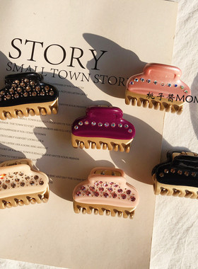 法国亚力山大同款优雅百搭旺多姆中号抓夹闪亮捷克钻发夹网红发饰